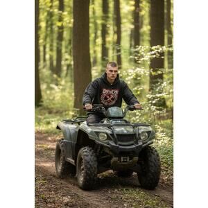 Dixxon Hoodie Adult Medium Black Full Zip Jacket Fleece Biker Crest Gorpcore